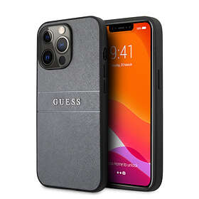 PU -läder Saffiano -fodral till iPhone 13 Pro Max Grå GUHCP13XPSASBGR