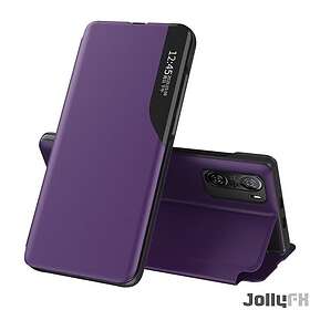 Eco Leather View Case elegant Bookcase med fodral för Xiaomi Redmi K40 Pro Plus / K40 Pro / K40 / Poco F3 Lila