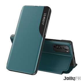 Eco Leather View Case elegant Bookcase med fodral för Xiaomi Redmi K40 Pro Plus / K40 Pro / K40 / Poco F3 Grön