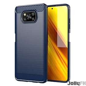 Carbon Case Flexibelt skal TPU-fodral till Xiaomi Poco X3 NFC / Poco X3 Pro Blå