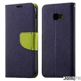 Fancy Case Flip Book Cover Wallet Väska med Stativ Funktion för Sony Xperia XA2 Marinblå