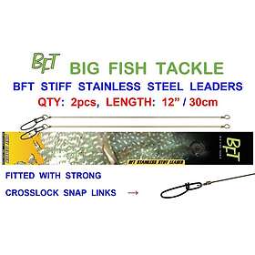 BFT Stiff Jerkbait Leader stainless 12´ 2-pack