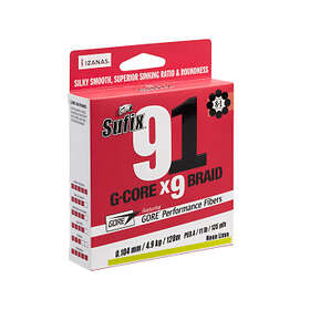 Sufix 91 Braid Lo-Vis Green 150m 0.104mm 4.9kg