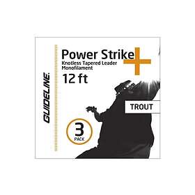 Guideline Power Strike 12ft Taperad Tafs 3-pack 4X 0.19mm
