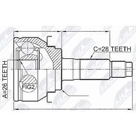 Drivknut, drivaxel NTY NPZ-FR-047