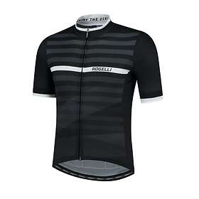 Rogelli Tröja Stripe Jersey SS Noir/Vit 2XL