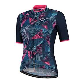 Rogelli Sykkeltrøye Leaf Jersey SS Blue/Pink Blå/Rosa XL