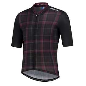 Rogelli Cykeltröja Style Jersey SS Black/Bordeaux Svart/Röd XXL