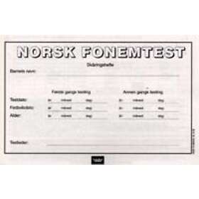 Skåringshefter til Norsk fonemtest. Heidi Tingleff. Pakke à 10 eks