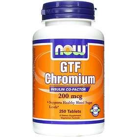 Now Foods GTF Chromium 200mcg 250 Tablets