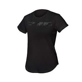 Endura Cykeltröja Dam One Clan Organic Tee Black Svart XS
