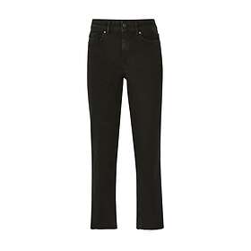 Pieces Jeans pcLuna Straight MW Ank Blc Noos BC Svart W26/L30