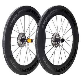 Progress Space Disc Tubular Road Wheel Set Svart 12 x 100 / 12 x 142 mm / Campagnolo