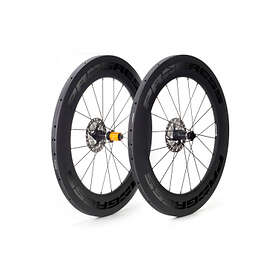 Progress Space Disc Tubular Road Wheel Set Svart 12 x 100 / 12 x 142 mm / Shimano/Sram HG