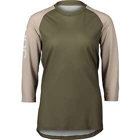 POC Women's MTB Pure 3/4 Jersey M, Epidote Green/Light Sandstone Beige