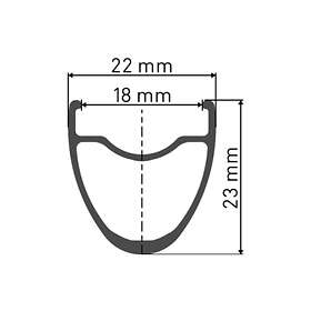 DT Swiss P 1800 700C Spline 23 Framhjul Svart, 5x100mm, mm, 694g