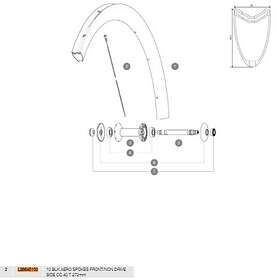 Mavic Aero Cosmic Carbone 40 T Front/rear Left 10 Units Svart 272 mm