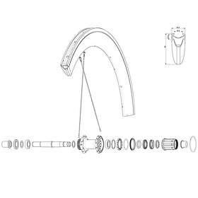 Mavic Spokes Aero Cxr Elite Rear Right 12 Units Svart 272 mm