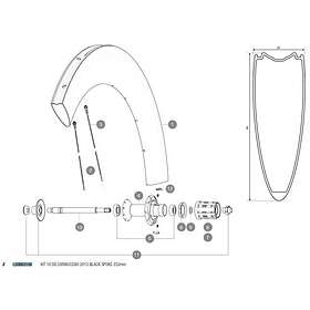 Mavic Cxr Ultimate 80 T 2013 Rear 10 Units Svart 232 mm