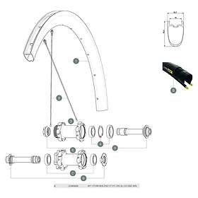 Mavic Cosmic Pro Carbon Sl Ust Disc Front 1 Unit/rear Left 1 Unit Spokes Svart 2