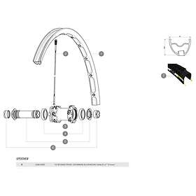 Mavic Spokes Crossmax Enduro/slr/xl Wts/xl+sl Supermax 27,5 2014-15 Front/rear Left 12 Units Svart 275 mm