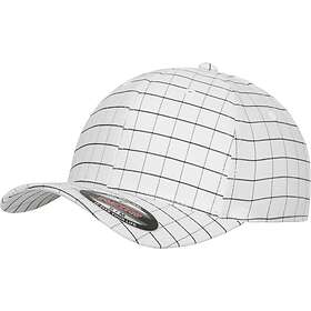 Flexfit Unisex mössa Square Check Cap mössor, Vit/mörk marinblå, L/XL