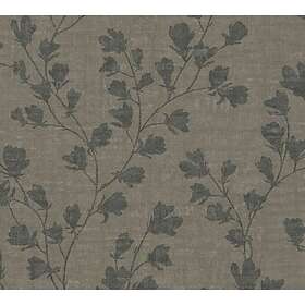 Matt Non Papier woven-tapet peint tyg utseende Profhome 387472-GU lätt texturerad färg brun antracit svart 5,33 m2 M2