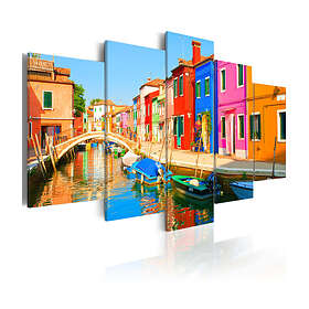 Arkiio Tavla Waterfront In Rainbow Colors 200x100