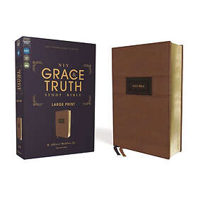 Niv, the Grace and Truth Study Bible, Large Print, Leathersoft, Brown, Red Letter, Comfort Print