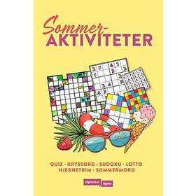 Sommeraktiviteter. Quiz kryssord sudoku lotto-hjernetrim-sommermorro