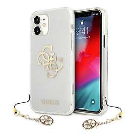 Guess TPU Big 4G Logo Gold fall för iPhone 11 Genomskinlig GUHCN61KS4GGO