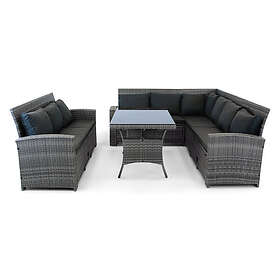 Lyfco Loungegrupp Sannäs Grå Utomhusmöbelset (Stor lounge) 3 sofa 166-1-60