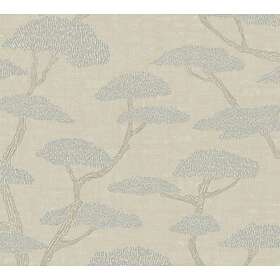 Matt Non Papier woven-tapet peint skog asiatique Profhome 387411-GU lätt texturerad färg beige blå brun grå 5,33 m2 M2