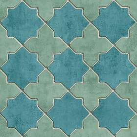 Matt Non Papier woven-tapet peint geometrisk Profhome 374214-GU lätt texturerad färg blå grön beige 5,33 m2 M2