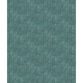 Midbec tapeter Kantha Teal SUM104