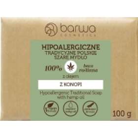 Barwa Hypoallergenic Traditional Polish Gray Soap in a bar with hemp oil 100g