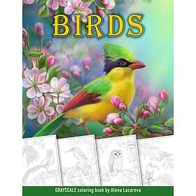 Birds Coloring book. Grayscale: Coloring Book for Adults