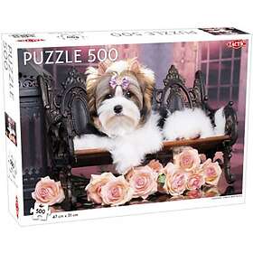 Tactic Yorkshireterrier med rosor 500 Bitar