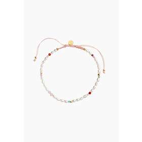 Stine A. Confetti Pearl Bracelet With Pink Pastel Mix With Pink Ribbon