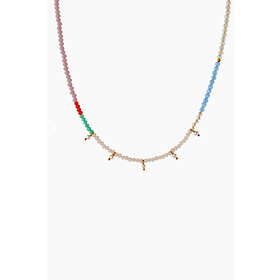 Stine A. Heavenly Pearl Dream Necklace With Five Pendants Coral & Cool Mint