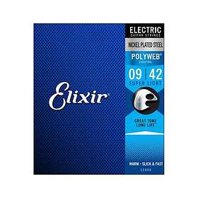 Elixir Electric Nickel Plated Steel Polyweb 9-42