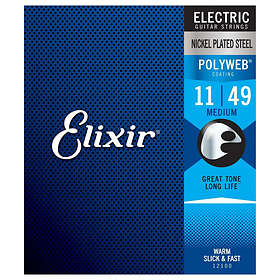 Elixir Electric Nickel Plated Steel Polyweb 11-49