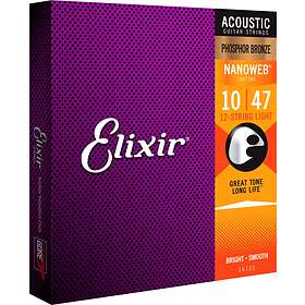 Elixir 16152 Acoustic Phosphor Bronze 12-String NANOWEB 010-047