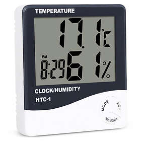 Verk Group Termometer LCD med alarm, klocka, datum & luffuktighet