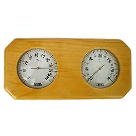 Bastutermometer O Hygrometer I Trä 17X29cm