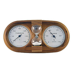SAUNIA Bastutermometer Saunia Med Hygrometer Och Timglas