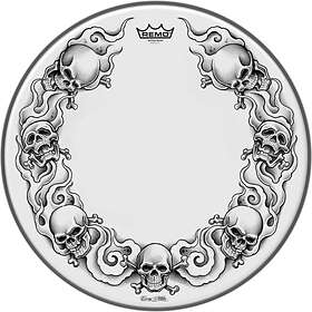 Remo Tattoo Skyn ”Skulls” Vit 14”