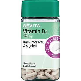 Gevita Vitamin D3 40µg 150 Tabletter