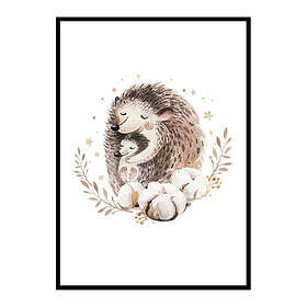 Gallerix Poster Watercolor Hedgehog Family 4102-21x30G