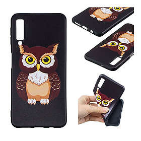 Lux-Case Galaxy A7 (2018) ultra-thin pattern case Brown Owl Brun